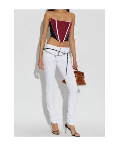 Dsquared2 Belt-loop Jeans In White
