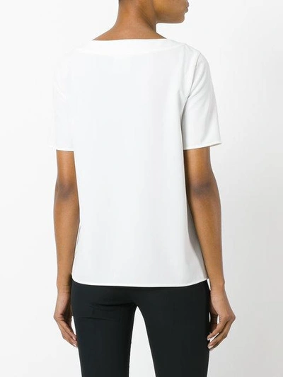 Shop Boutique Moschino Logo Button T-shirt In White