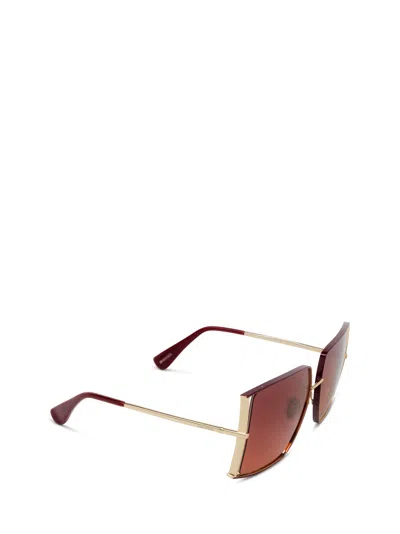 Max Mara Square Frame Sunglasses In Red