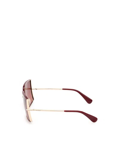 Max Mara Square Frame Sunglasses In Red