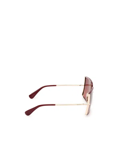 Max Mara Square Frame Sunglasses In Red