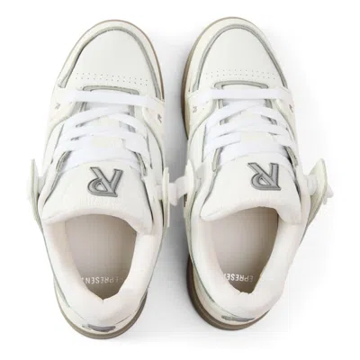 Represent Studio Leather Gradient Sole Sneakers In White
