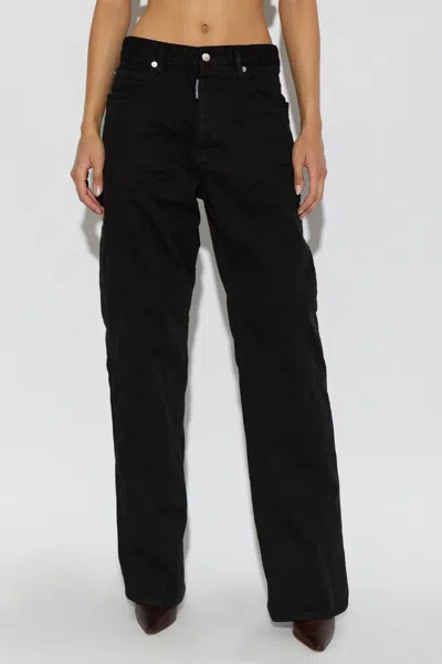 Dsquared2 Belt-loop Jeans In Black