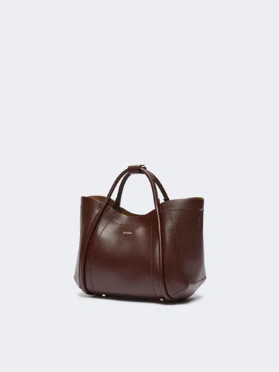 Max Mara Double-handle Shoulder Bag In Brown