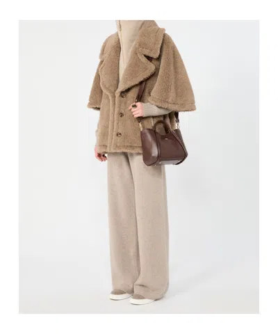 Max Mara Double-handle Shoulder Bag In Brown