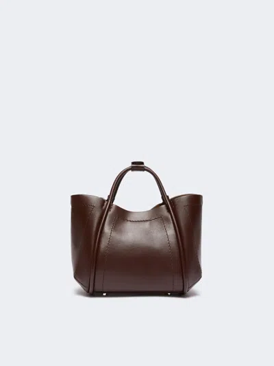 Max Mara Double-handle Shoulder Bag In Brown