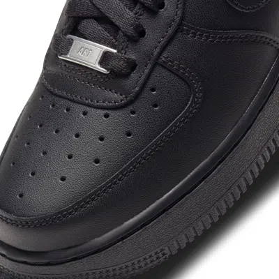 Nike Black Leather Low Top Sneakers In Purple