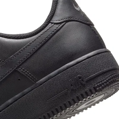 Nike Black Leather Low Top Sneakers In Purple