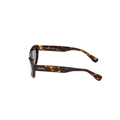 Max Mara Oval Frame Sunglasses In Deep Havana