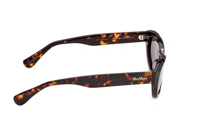 Max Mara Oval Frame Sunglasses In Deep Havana