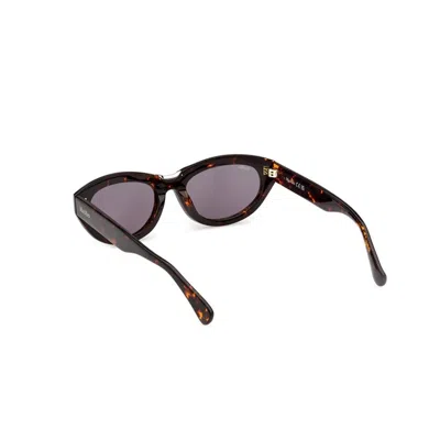 Max Mara Oval Frame Sunglasses In Deep Havana