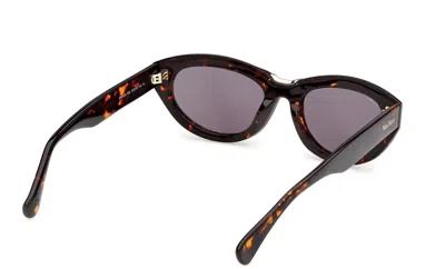 Max Mara Oval Frame Sunglasses In Deep Havana