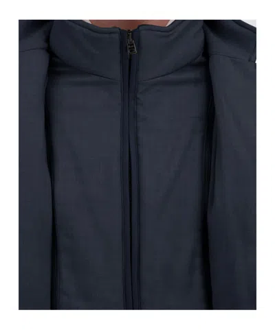 Herno Polyester Down Jacket With Feather-down Padding For Men In Blue