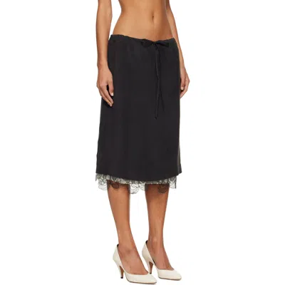 Studio Nicholson Drawstring Skirt In Black