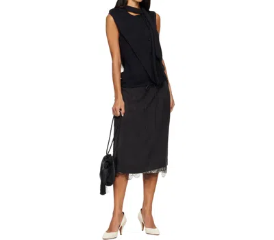 Studio Nicholson Drawstring Skirt In Black