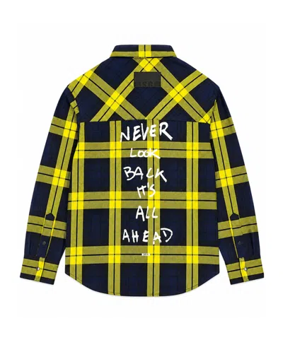 Msgm Plaid Shirt In Multi