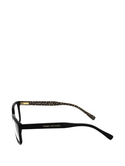 Tommy Hilfiger Rectangle-frame Glasses In 블랙