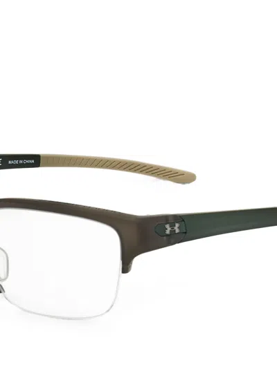 Under Armour Rectangle-frame Glasses In Brown