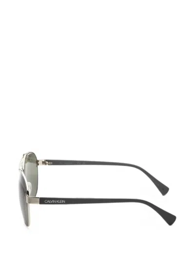 Calvin Klein Pilot-frame Sunglasses In Gray