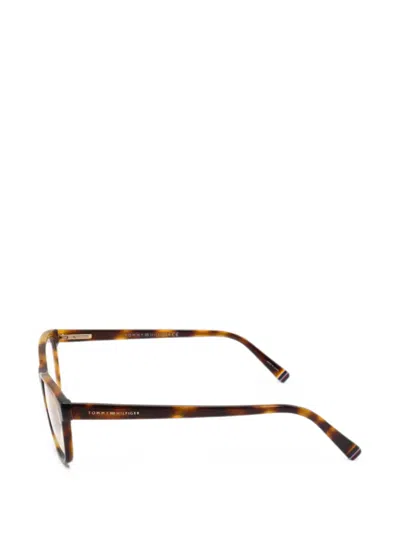 Tommy Hilfiger Tortoiseshell-effect Rectangle-frame Glasses In Multi