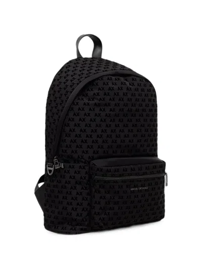 Armani Exchange Logo-print Backpack In Blue