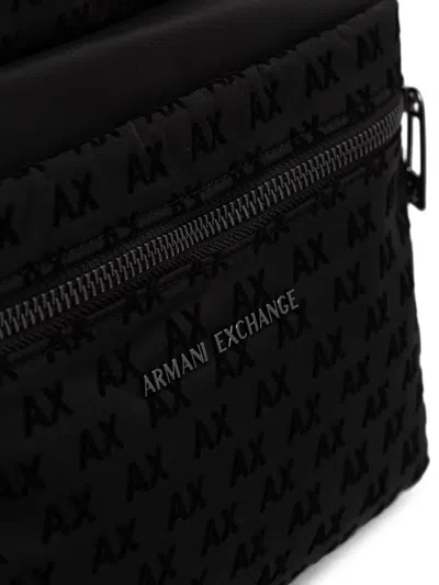 Armani Exchange Logo-print Backpack In Blue