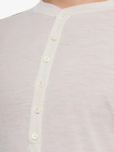 Dsquared2 Ribbed-knit T-shirt In 뉴트럴