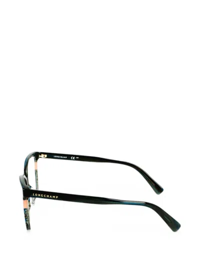 Longchamp Striped Rectangle-frame Glasses In Multi