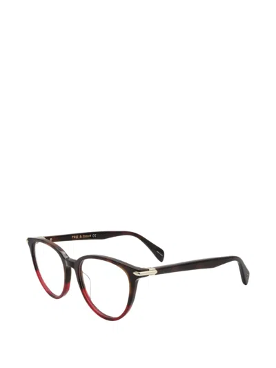 Rag & Bone Eyewear Round-frame Glasses In Red
