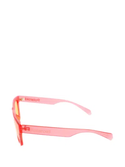 Polaroid Rectangle-frame Sunglasses In Pink