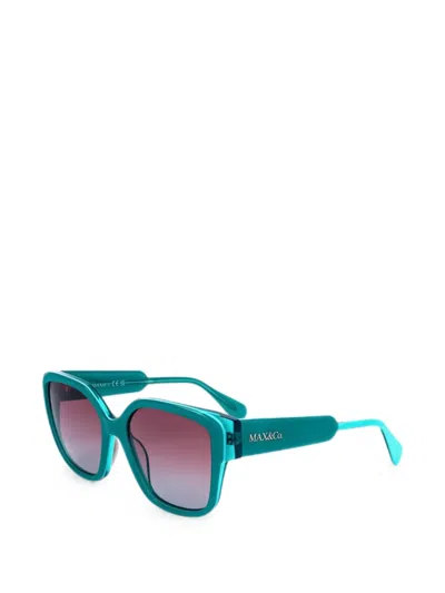 Max & Co Square-frame Sunglasses In Blue