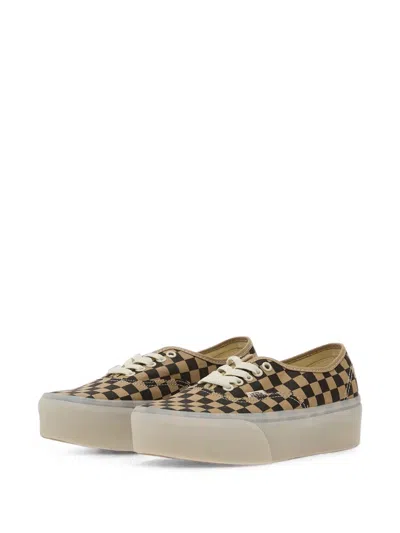 Vans Authentic Platform Checkered Sneakers In Animal Print