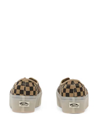 Vans Authentic Platform Checkered Sneakers In Animal Print
