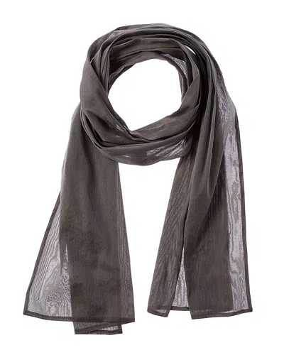 Max Mara S  Silk-blend Scarf In Grey