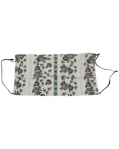 Dolce & Gabbana Floral Cotton Pleated Scarf In White
