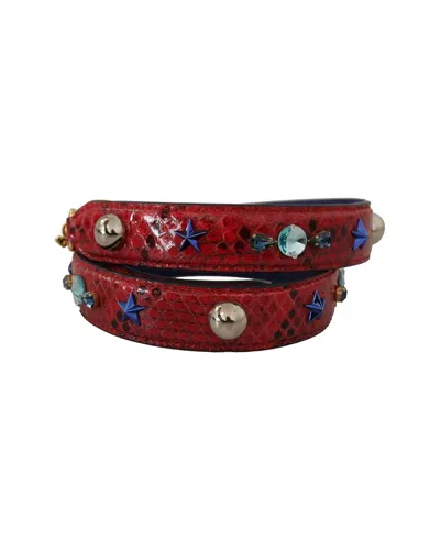 Dolce & Gabbana Python Shoulder Bag Strap In Red