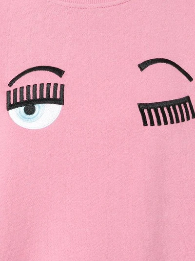Shop Chiara Ferragni Eyes Blink Sweatshirt - Pink In Pink & Purple