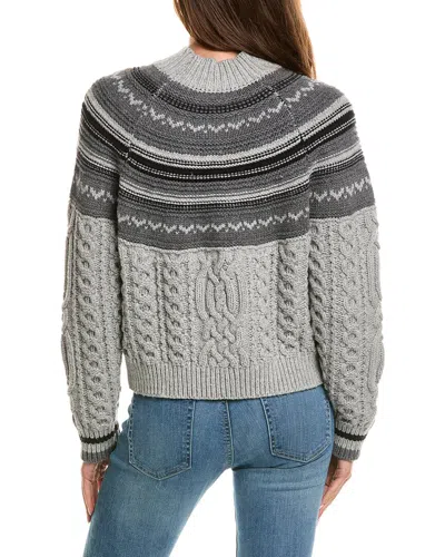 525 America Cable Wool-blend Pullover In Grey