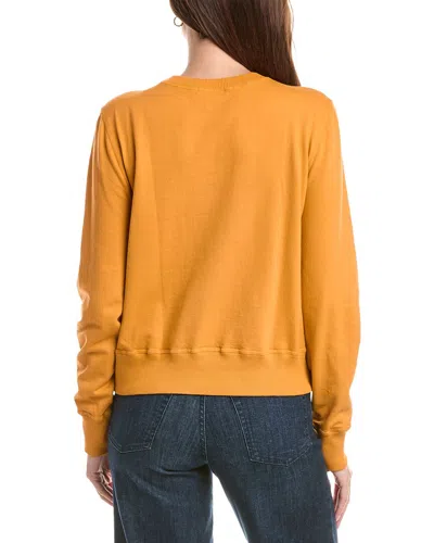 Michael Stars Comet Crewneck Pullover In Orange