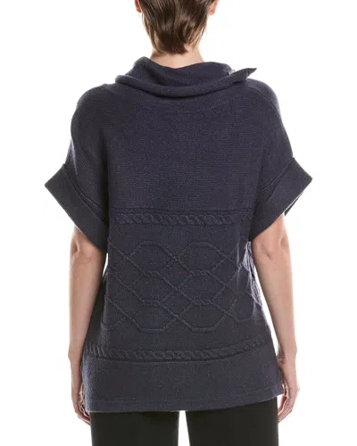 Picadilly Cable Pattern Sweater In Blue