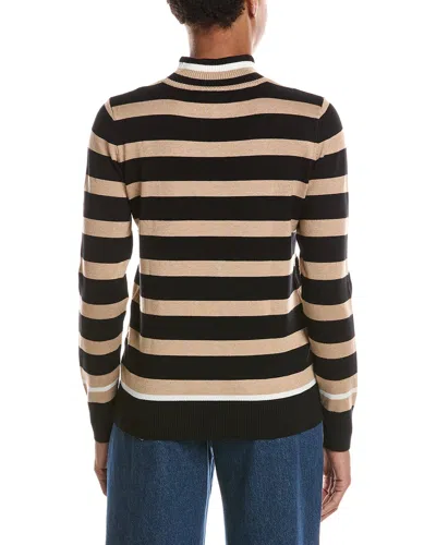 Joseph A . Mock Neck Pullover Sweater In Black