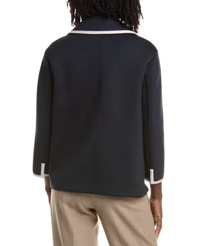 Max Mara Zigrino Jersey Jacket In Navy