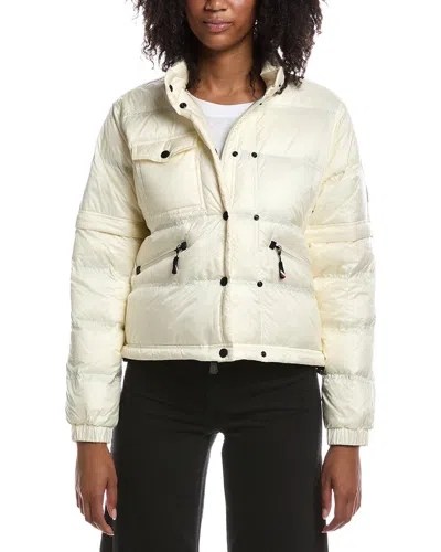Moncler Mauduits Down Jacket High Collar Pockets In White