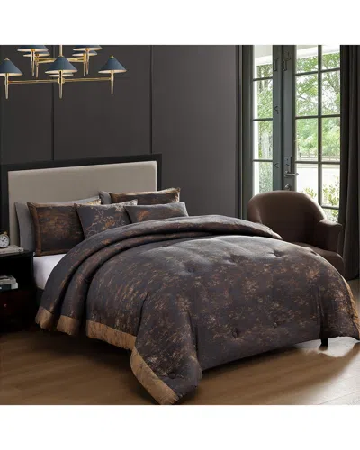 Bebejan Texture Jacquard Comforter Set In Black