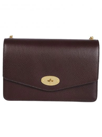 Mulberry Darley Large Grained Leather Cross-body Bag In Oxblood