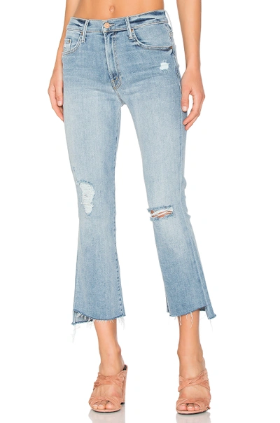 Mother The Insider Crop Step Fray Jeans In Chatterbox