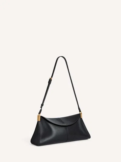 Balmain 64-83 Medium Bag In Smooth Leather In Black