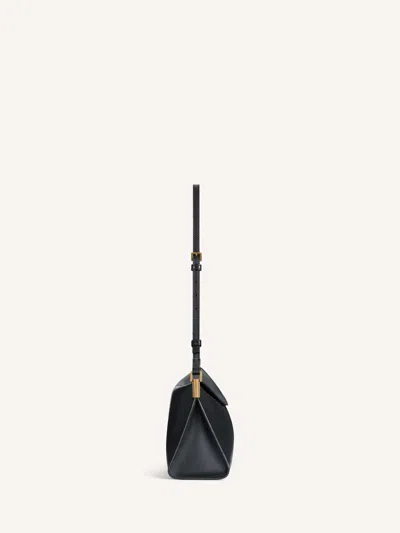 Balmain 64-83 Medium Bag In Smooth Leather In Black
