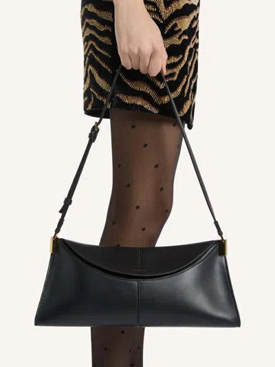 Balmain 64-83 Medium Bag In Smooth Leather In Black