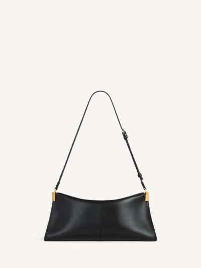 Balmain 64-83 Medium Bag In Smooth Leather In Black